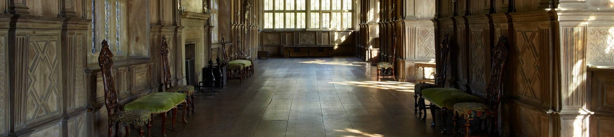 Inside one of the iconic rooms in Haddon Hall in Bakewell